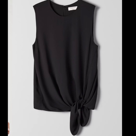 Aritzia Babaton Black Hopkins Sleeveless Blouse - Picture 1 of 9